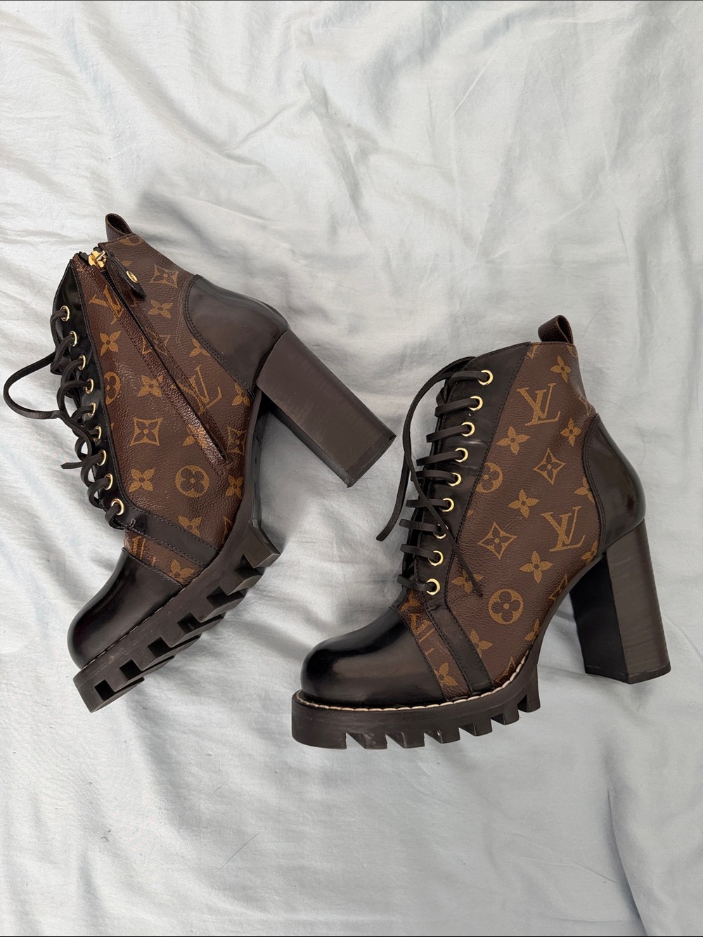 Louis Vuitton Monogram Star Trail Ankle Boots